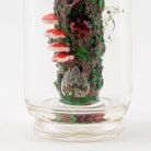 Handmade borosilicate forest detail on Renew the Redwood Puffco glass attachment