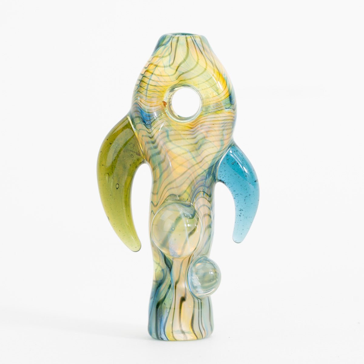 Hazey Oasis Arrowhead chillum one of one hand blown glass piece