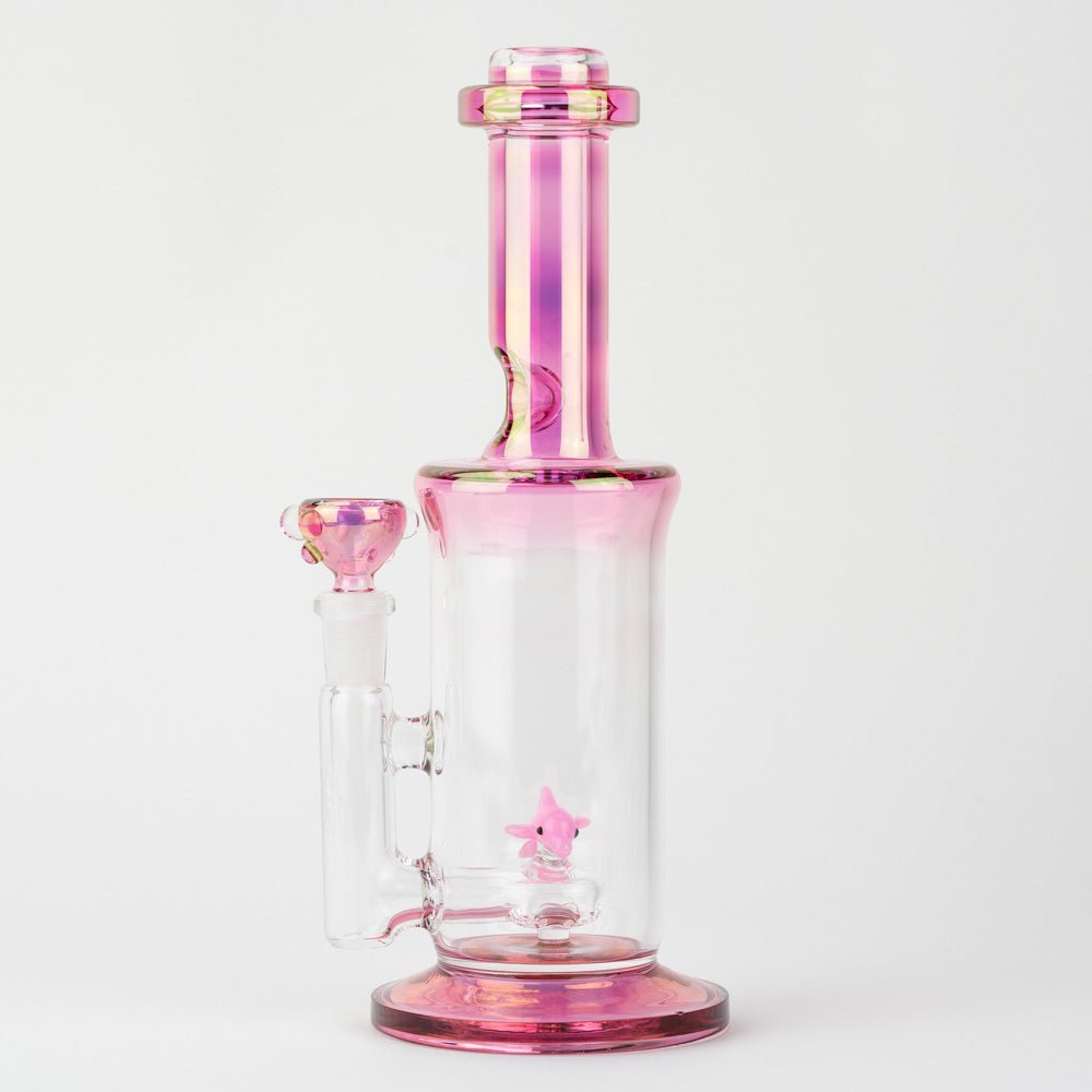 Home Blown Glass Dolphin Fumed Water Pipe - Empire Smokes