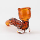 Home Blown Glass Sherbat Dry Pipe - Amber - Empire Smokes