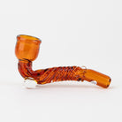 Home Blown Glass Sherbat Dry Pipe - Amber - Empire Smokes
