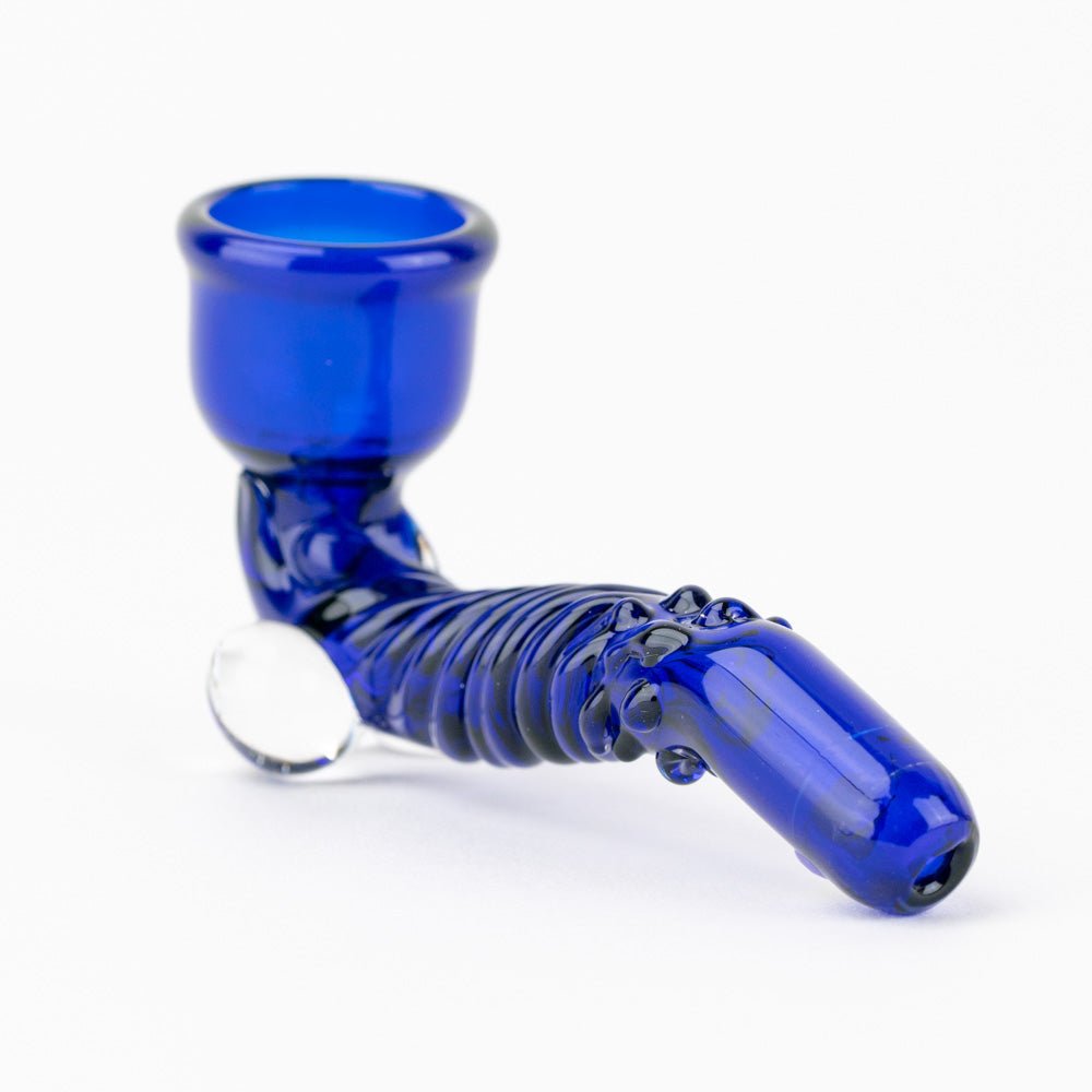 Home Blown Glass Sherbat Dry Pipe - Blue - Empire Smokes
