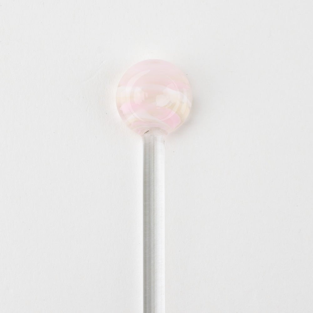 Home Blown Glass Swizzle Stick Hot Wand - Guava Gas - Empire Smokes