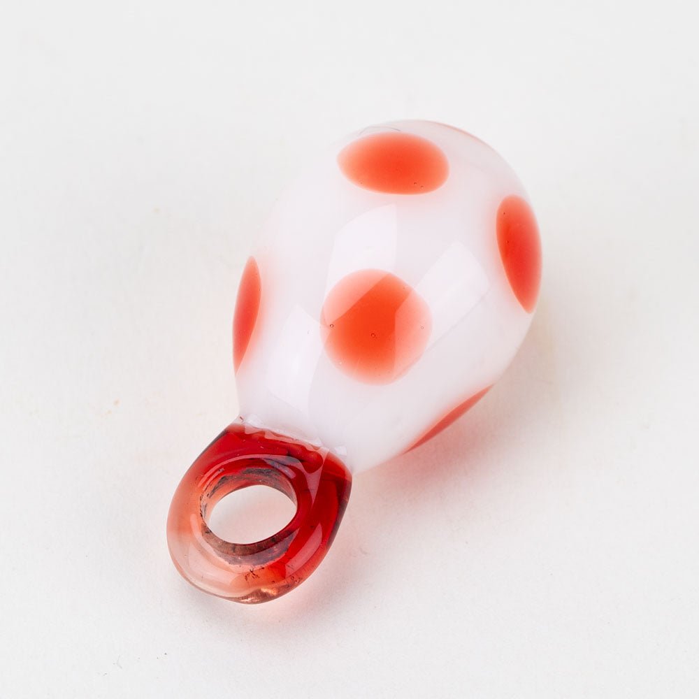 Hoobs Glass Red Dragons Egg Pendant - Empire Smokes
