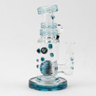 Hubbard Glass Indicolite Opal Wig Wag Water Pipe - Empire Smokes