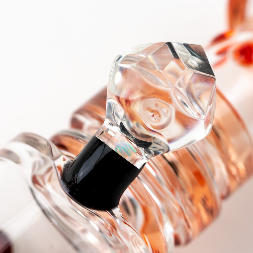 Hubbard Glass Ruby Opal Wig Wag Water Pipe - Empire Smokes