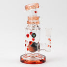 Hubbard Glass Ruby Opal Wig Wag Water Pipe - Empire Smokes