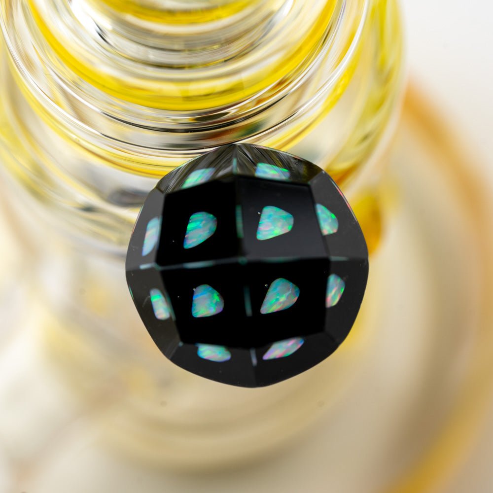 Hubbard Glass Topaz Opal Wig Wag Water Pipe - Empire Smokes