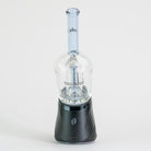 Glass blue bottle attachment on white background