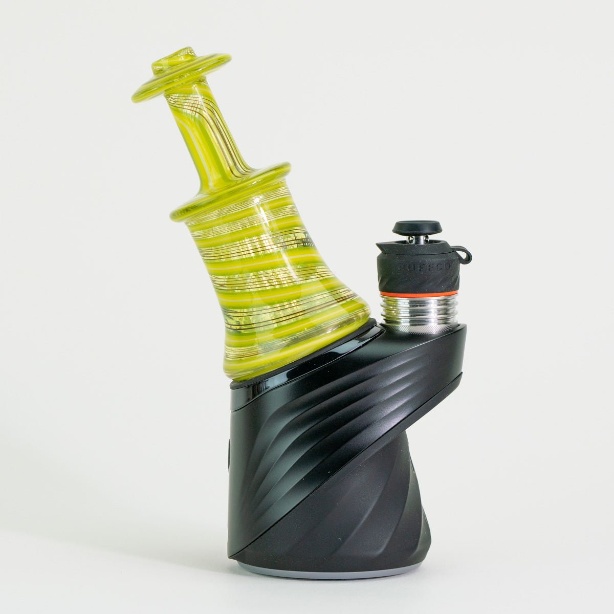 Glass swirly green design on Puffco device