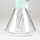 Interior view of the permanently integrated glass downstem inside the Julep Signature Beaker's clear borosilicate base
