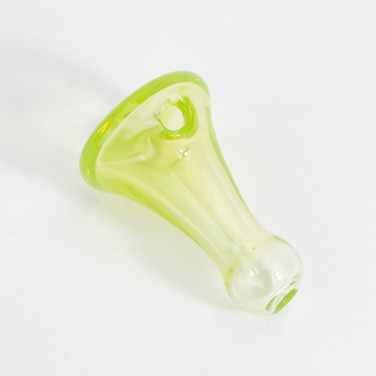 Limeade colored bubble carb cap by Vigil Glass