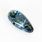 Dichoric blue 'Cosmos' glass pipe on a white background