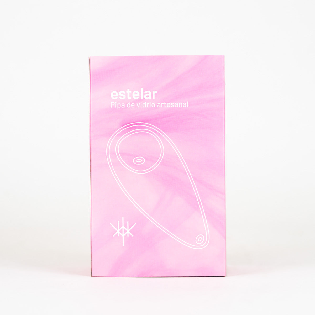 Macusi pink box and packaging for Stellar handmade glass pipe