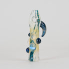 Front view of the Marine Life glass chillum with flowing aquatic color lines