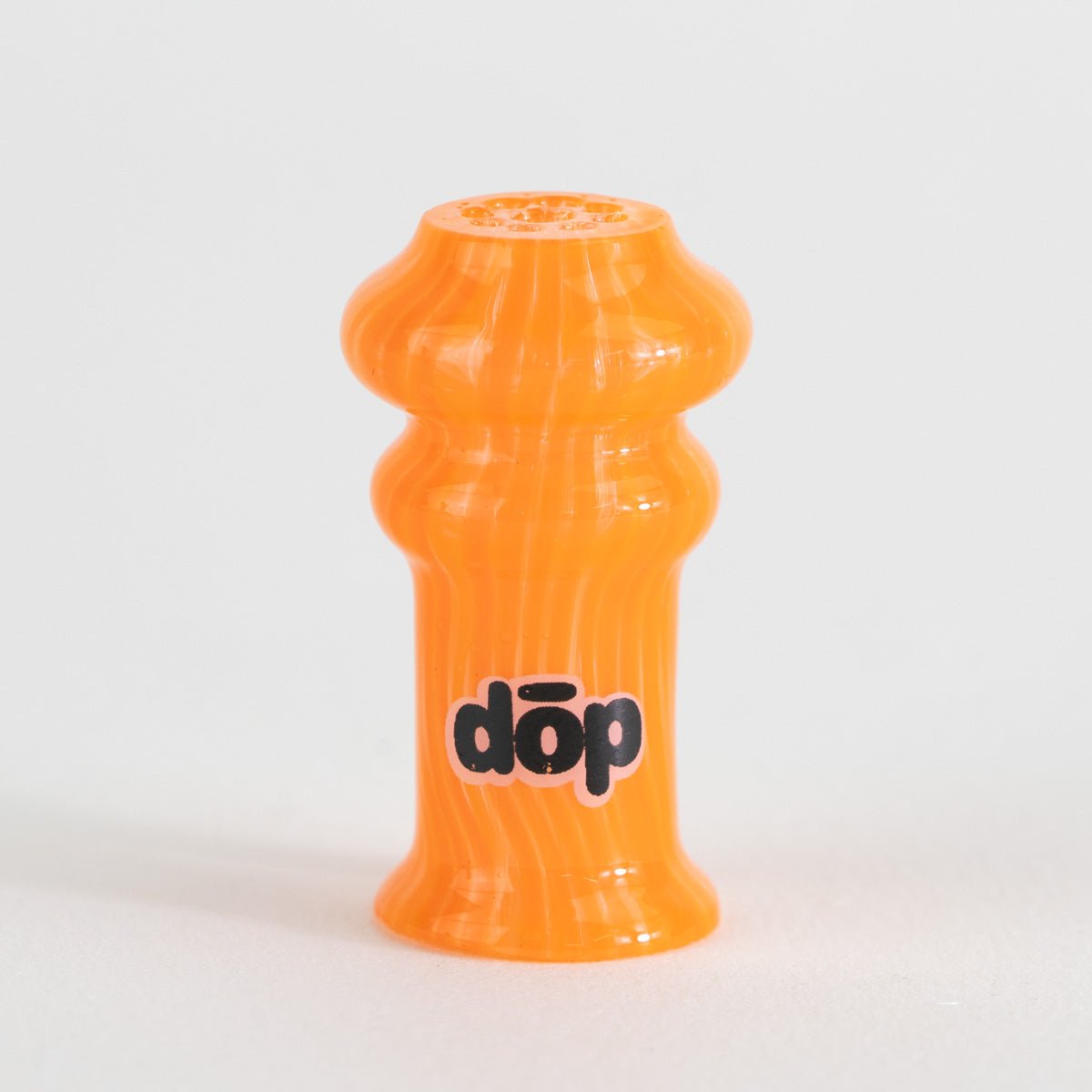 Opal encased marble accent on orange honeycomb pivot glass