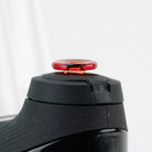 Red glass joystick cap shown for a Puffco New Peak setup