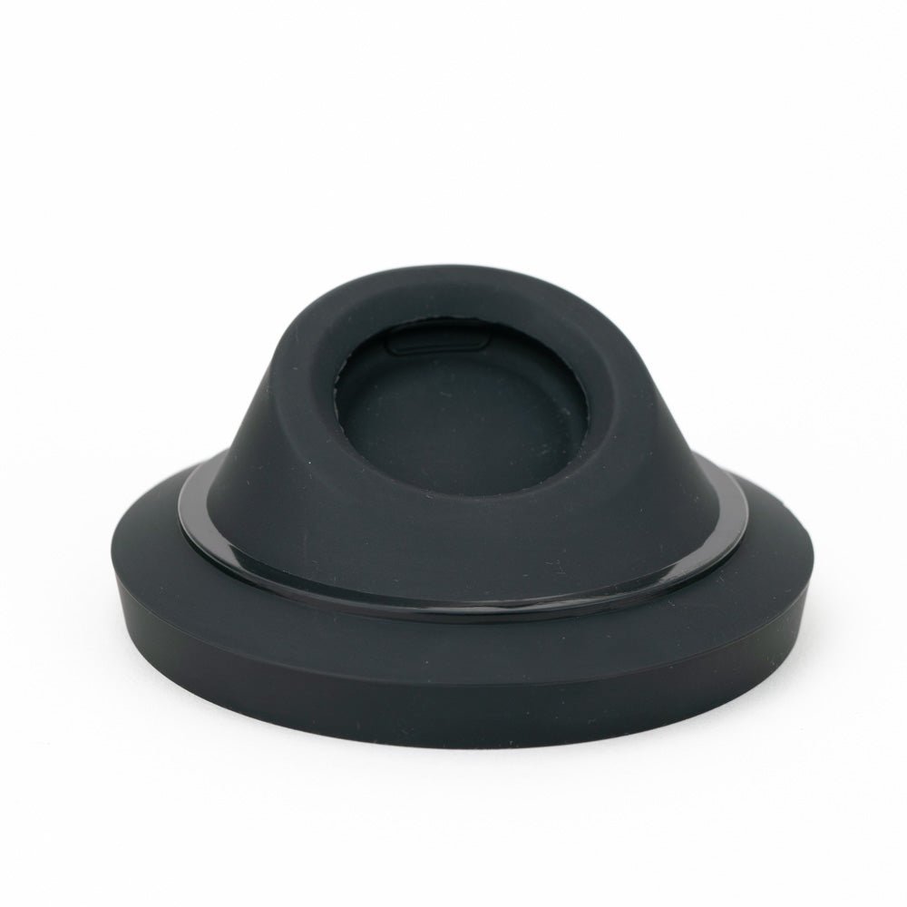 Puffco Peak glass stand with silicone cradle and weighted base