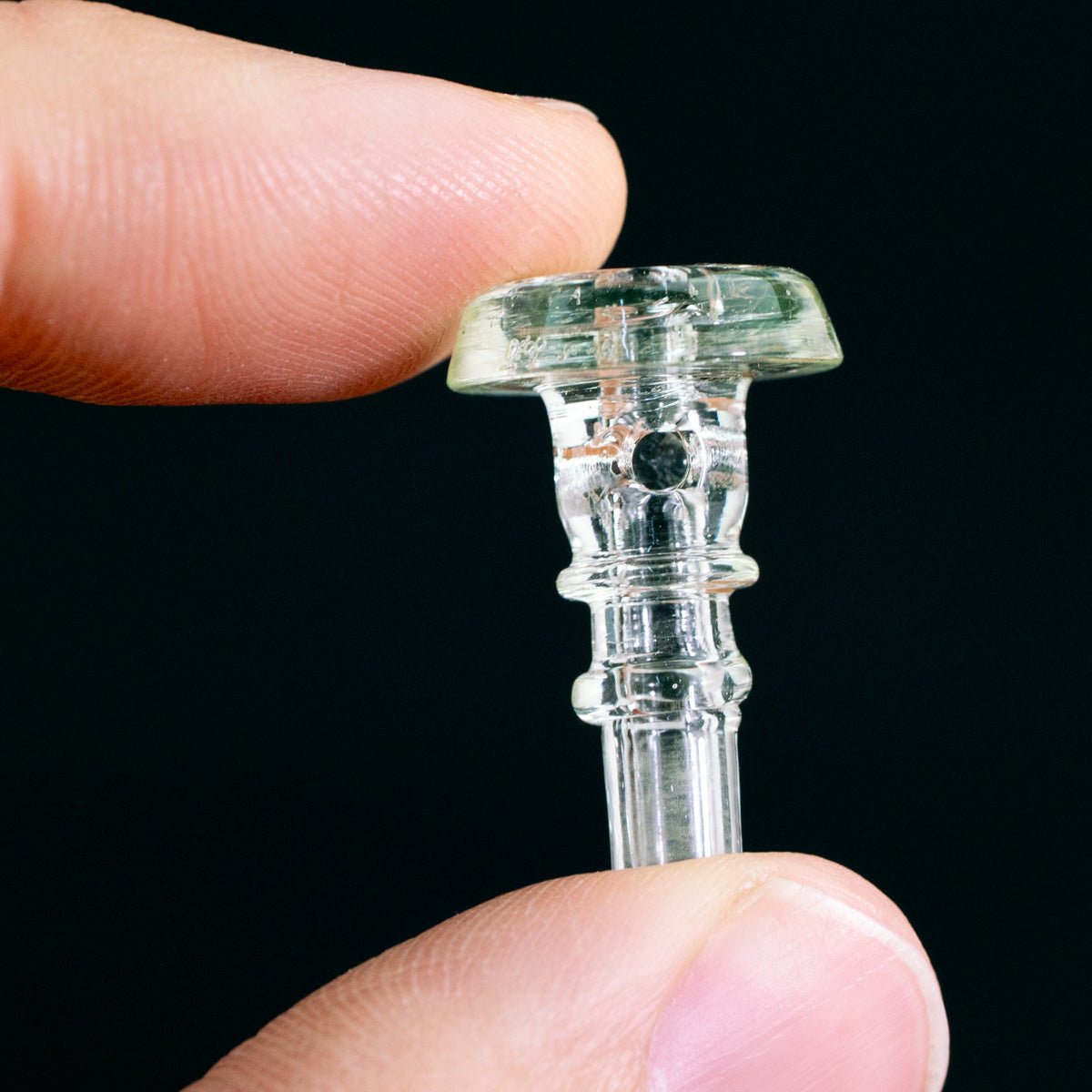 Glass joystick cap for airflow control on Puffco Peak Pro 3D XL Chamber