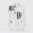 Puffco Peak Pro dry attachment in a black and white striped design