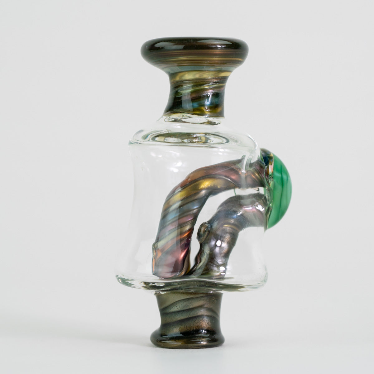 Puffco Pivot bubbler glass attachment with compact water chamber