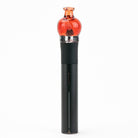 Transparent Red puffco pivot mouthpiece glass top