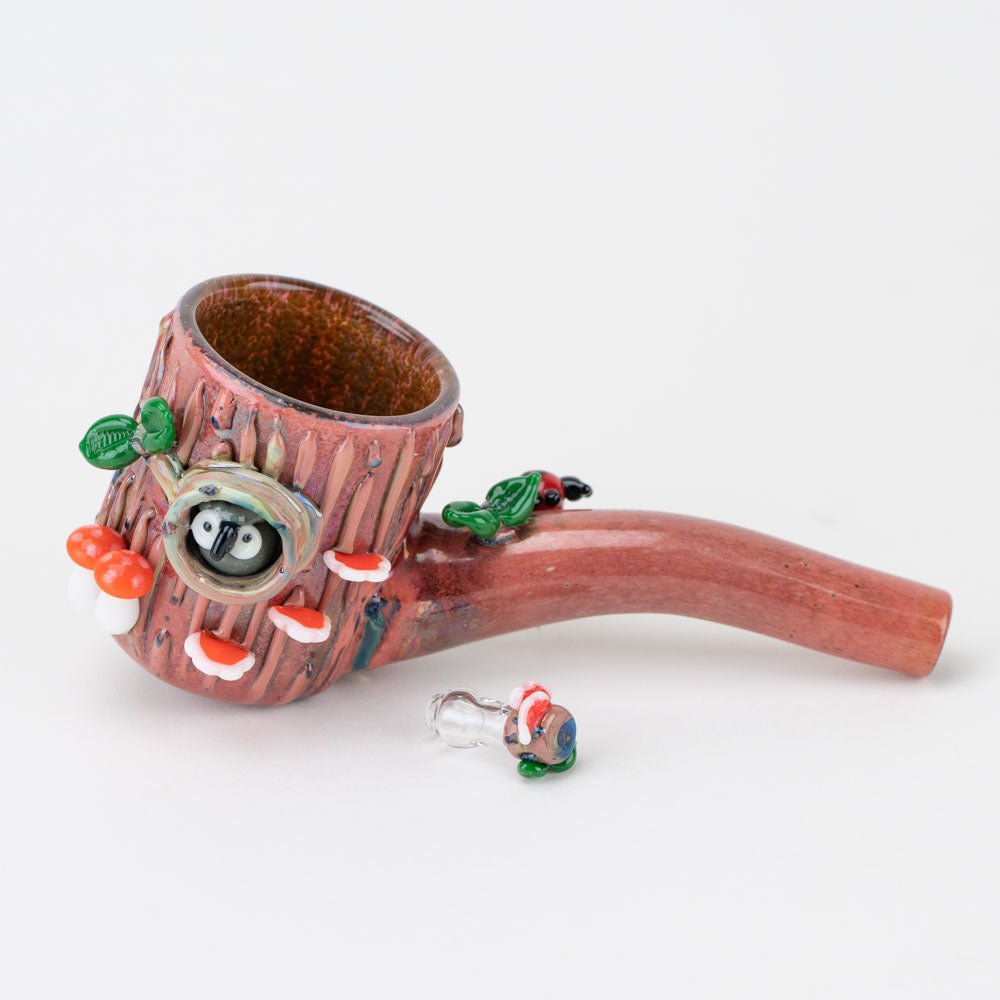 Puffco Proxy Hootie Sherlock glass attachment with tree bark styling