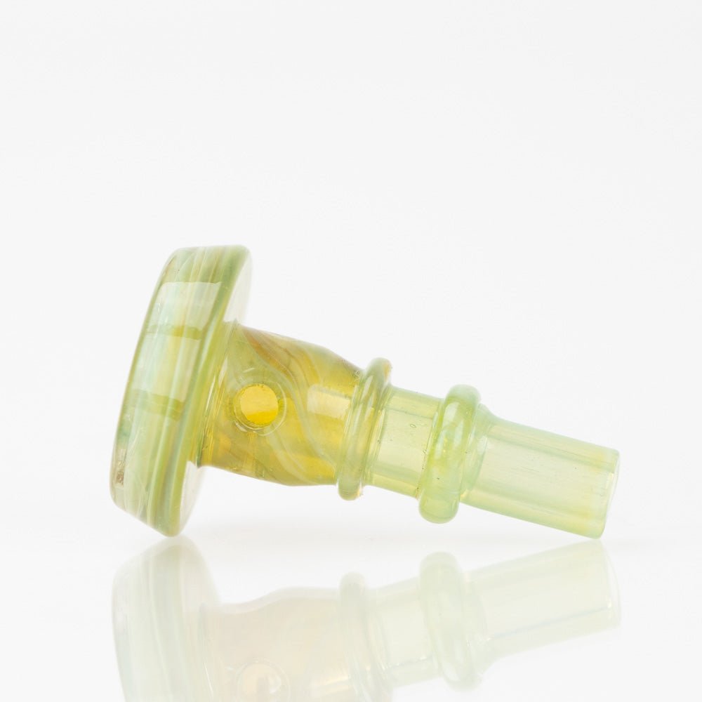 Empire Glassworks PuffCo Peak Pro 3D XL Chamber Glass Joystick Cap - Algae - Empire Smokes