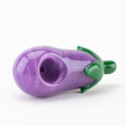 Purple eggplant flower bowl made for compatible dry herb water pipe setups