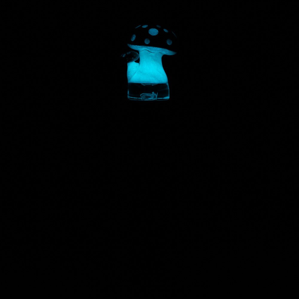 Empire's red mushroom pivot mouth piece glowing in the dark