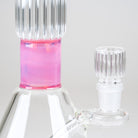 Close-up of the clear ribbed glass bowl and frosted joint included with the Empire Glassworks Classics Rosaline Beaker