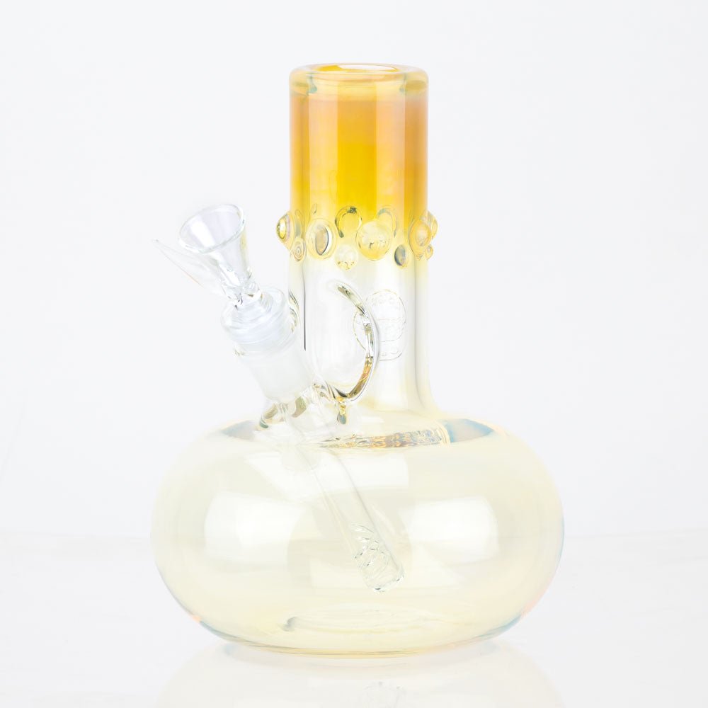 Round Glass Widely Round Silver Fumed Bubble Beaker - Empire Smokes