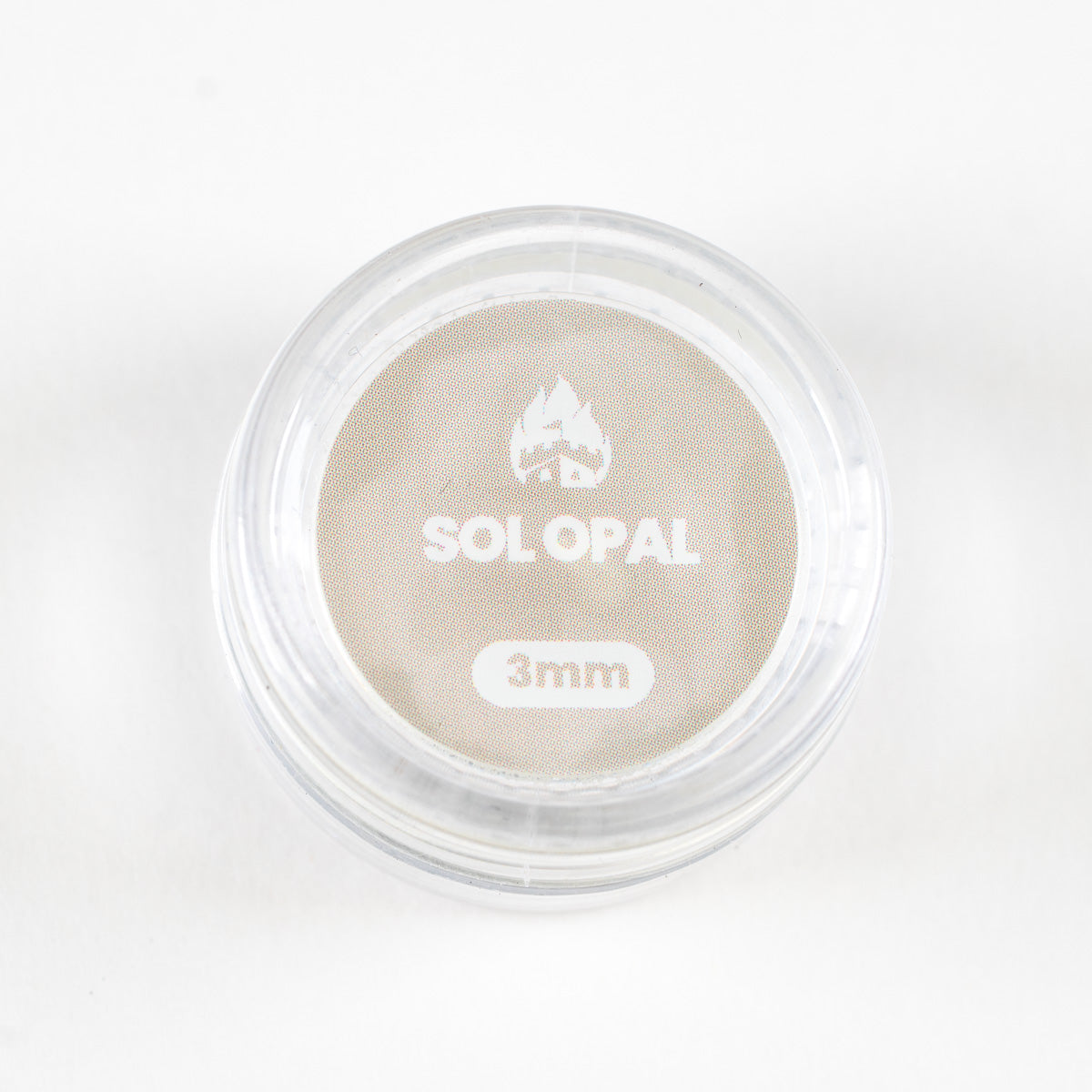 Sol Opal glass terp pearl shown inside clear branded packaging