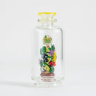 Sunshine Garden Puffco glass attachment with colorful lampwork flowers inside clear glass