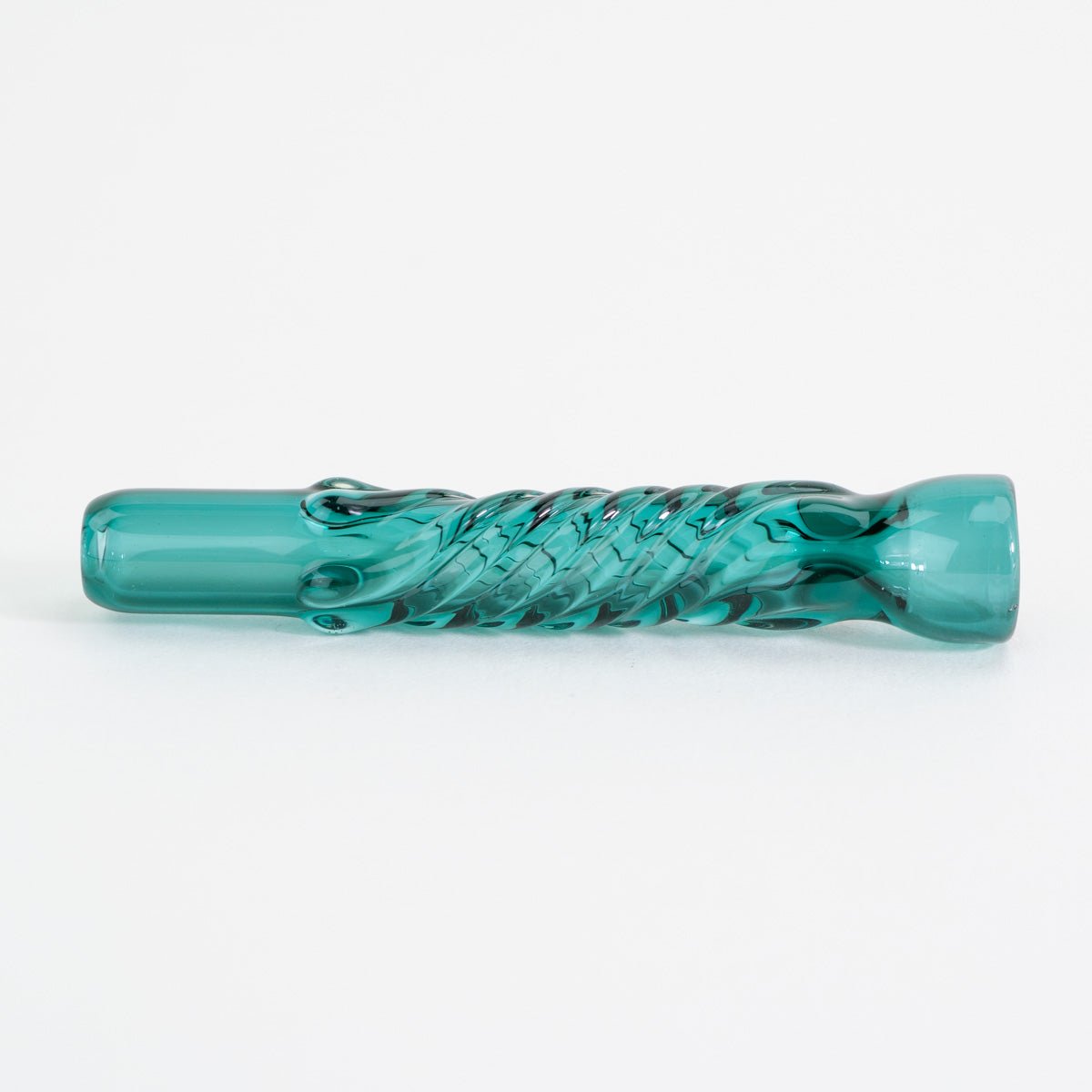 Bat style chillum with twisted texture glass design