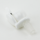 Toilet glass bowl piece with raised lid detail and functional bowl opening