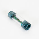 Tony Kazy rolling tip with deep blue-green glass accents at both ends