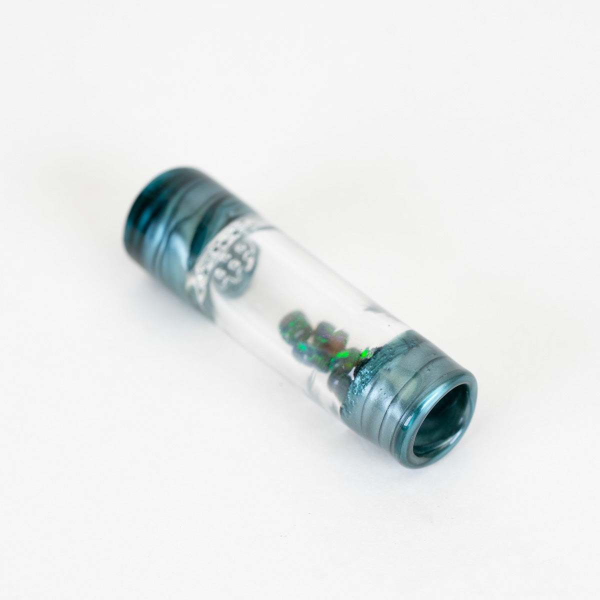Side view of the Tony Kazy Cerulean Sea Rolling Tip with ocean-inspired color