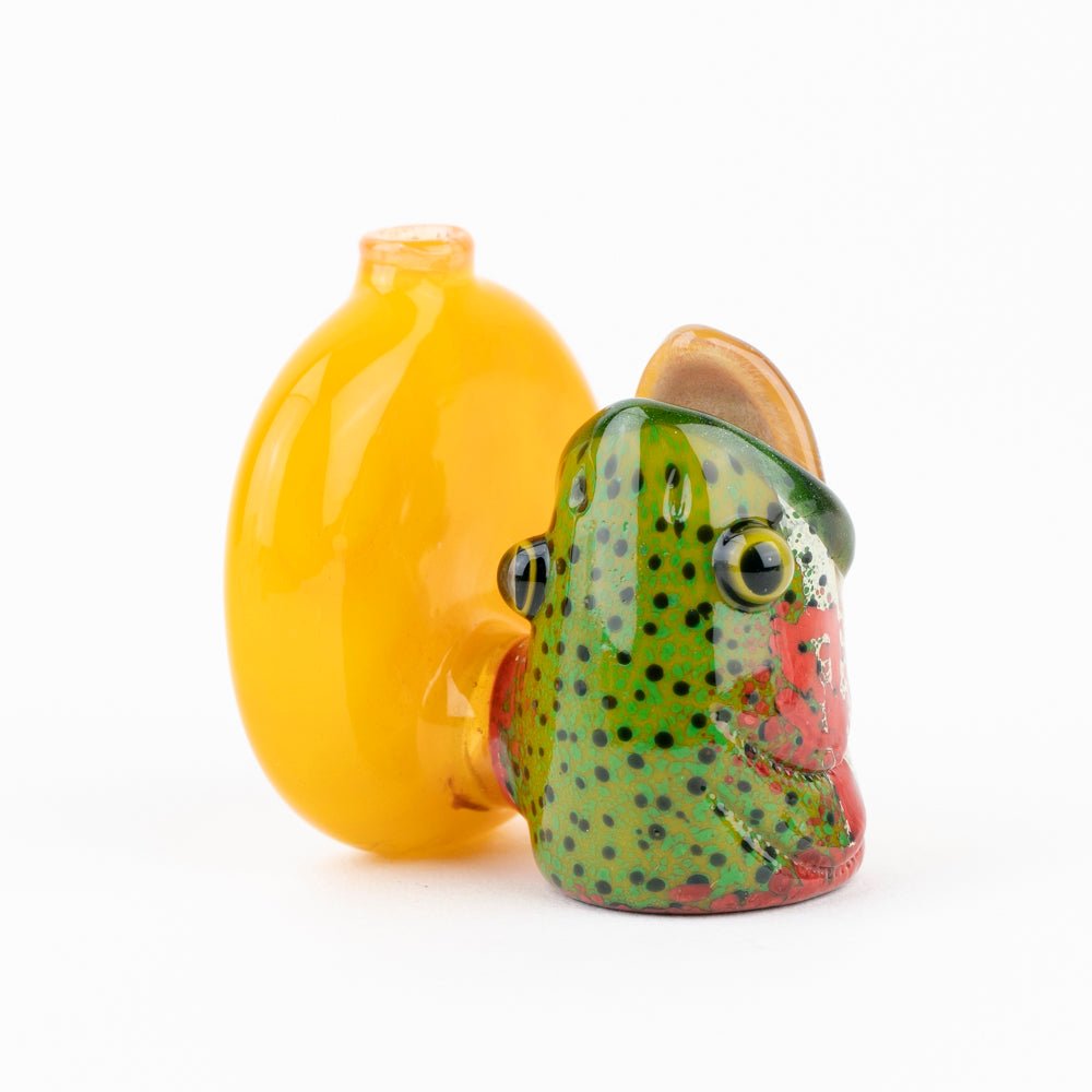 Trapper Studio Sunrise Peacock Fish Head Chillum - Empire Smokes