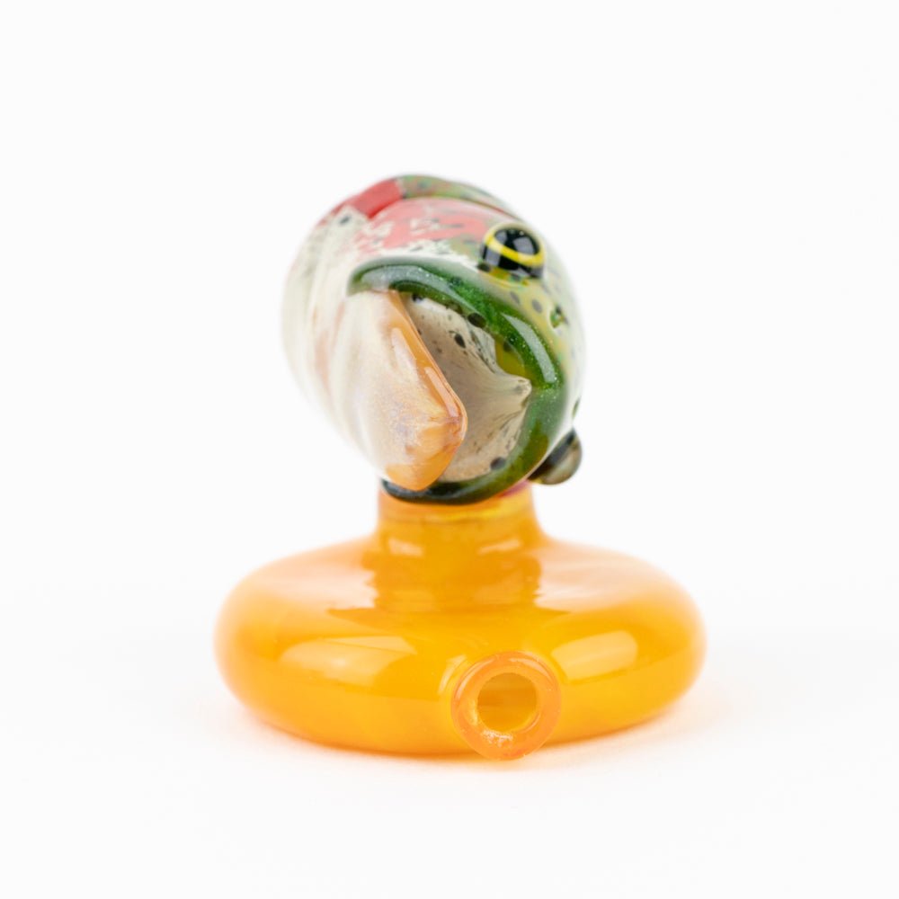 Trapper Studio Sunrise Peacock Fish Head Chillum - Empire Smokes