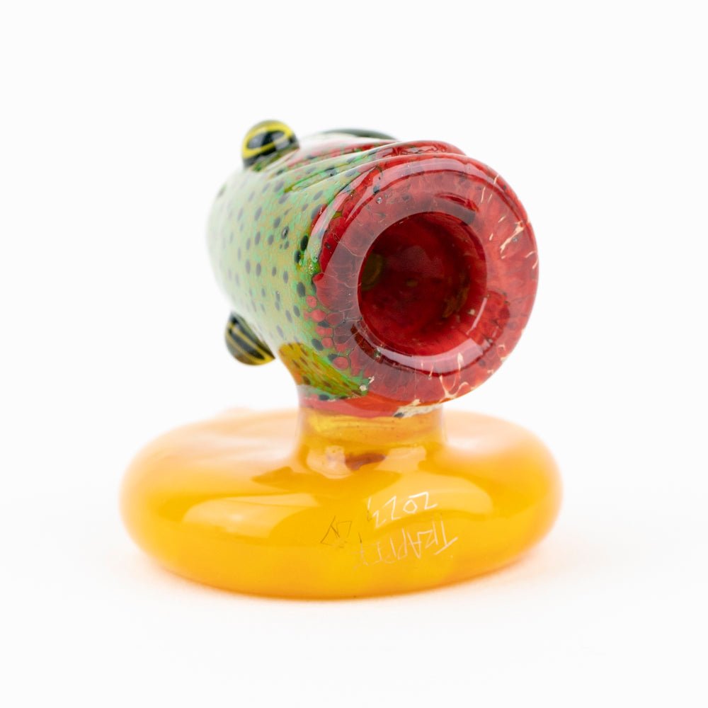 Trapper Studio Sunrise Peacock Fish Head Chillum | Empire Smokes