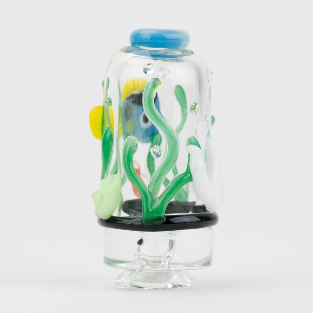 Under the Sea Pivot mouthpiece with green seaweed glass artwork