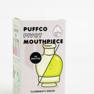 Front view of the UV Illuminati Puffco Pivot glass mouthpiece packaging