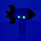 UV-reactive Space Cruiser Bowl Piece with colorful rocket-inspired glasswork