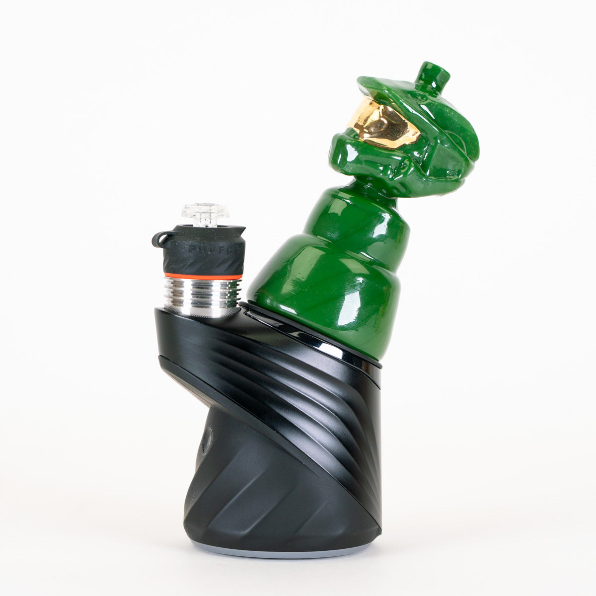 Warrior-inspired glass attachment for Puffco Peak Pro in emerald green