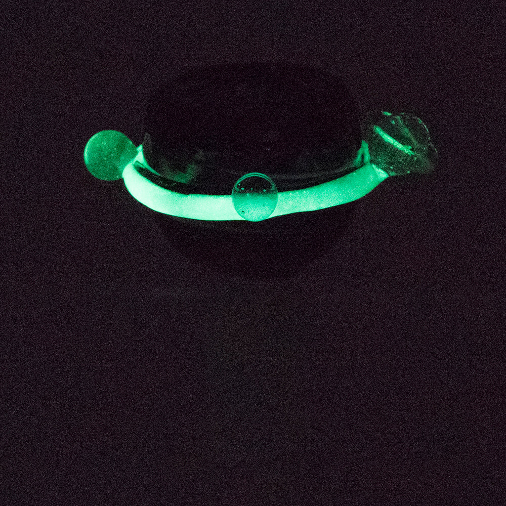 UV Lucy Blu-V Illuminati Nova Glow In The Dark Galactic Bowl Piece Empire Glassworks