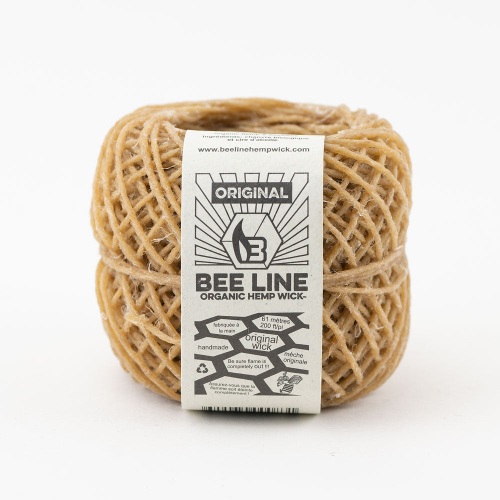 Organic Bee Wax Hemp Wick Bee Line Original