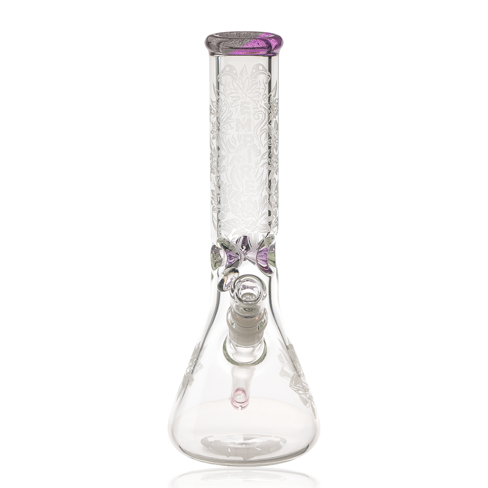Frosty Floral Beaker Empire Glassworks Sirius