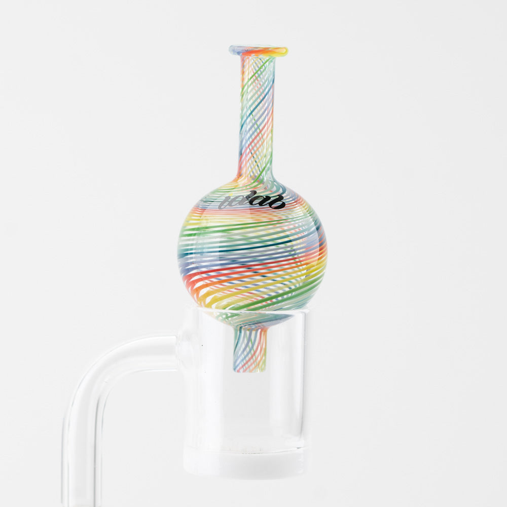 Rainbow Worked Bubble Cap iDab @idabglass