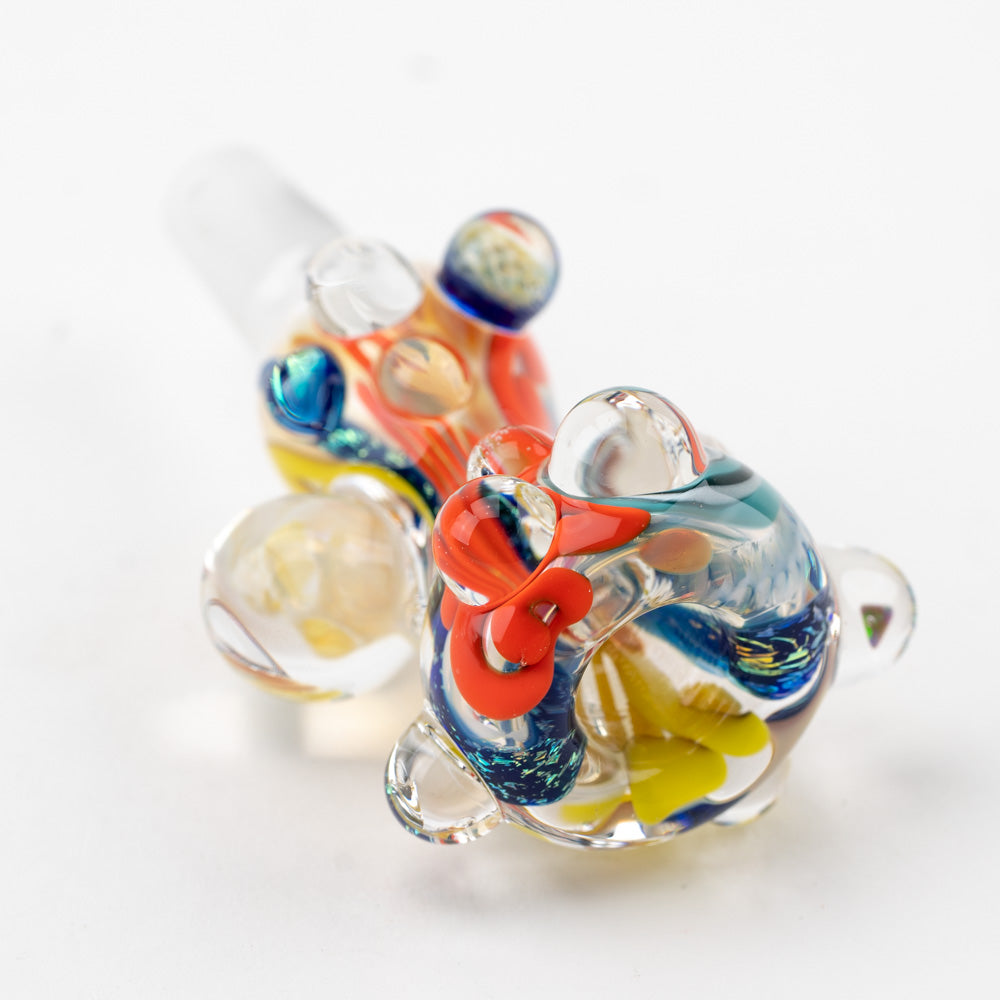 Inside Out Peanut Orange Bowl Piece Glass Distractions  Instagram @glassdistractions